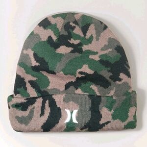 Hurley - Camouflage Beanie - Green and Brown, Warm